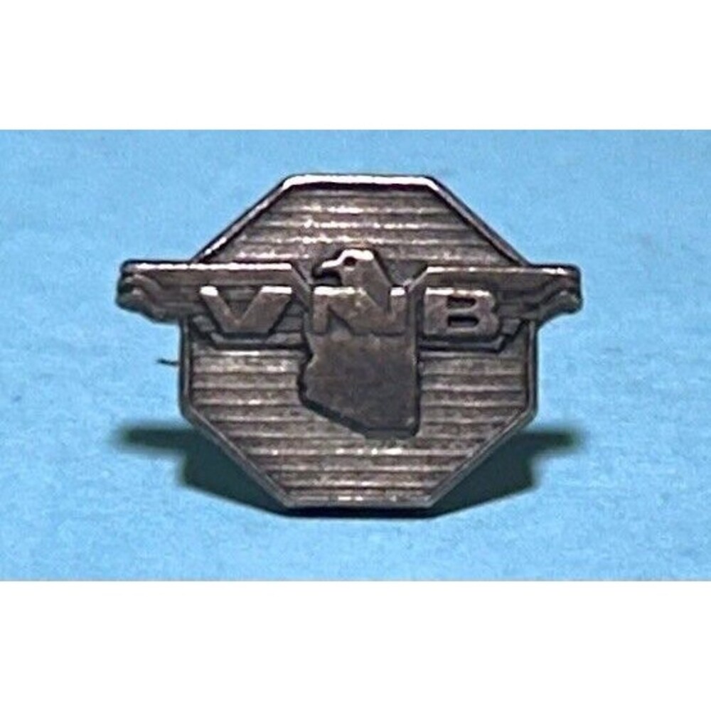 Vintage VNB -Eagle Logo Bank Lapel Pin Tie Tack Sterling